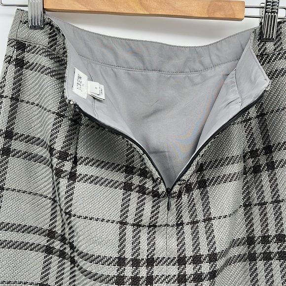 J.Crew Factory Gray Plaid Knitted Mini K2148 Skirt Style Size 0 - Picture 4 of 8